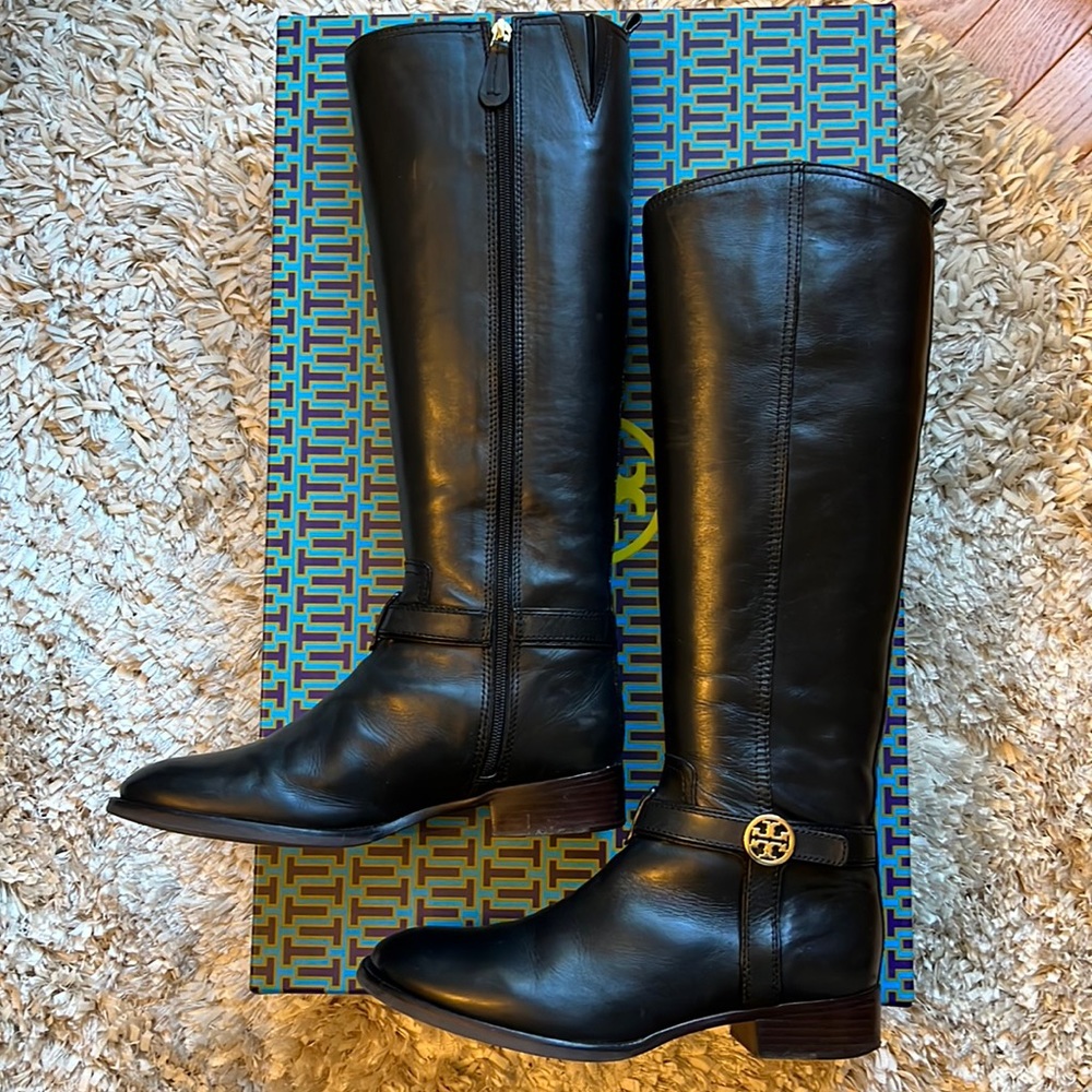 Tory Burch Tall Black Riding Boots